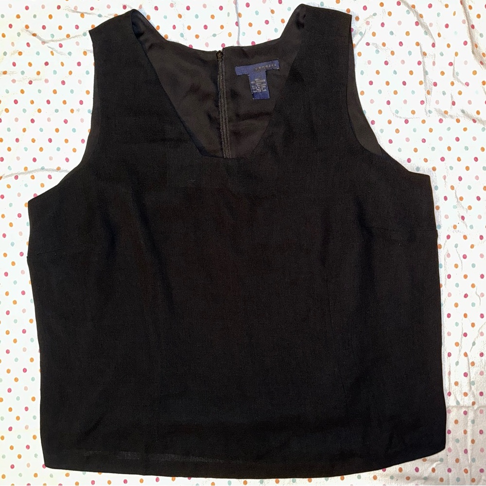 Venezia Sleevless Black Blouse - Size 18/20 (1X)